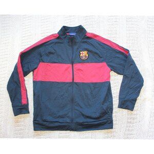 FC Barcelona Soccer Men's Full Zip Fleece Jacket Size XL Spain Futbol Club Logo